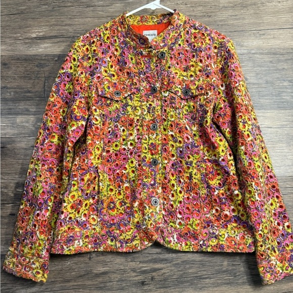 Chico's Multicolor Floral Women's Blazer - Picture 1 of 6